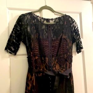 Anthropologie Byron Lars Carissima Sheath Dress black